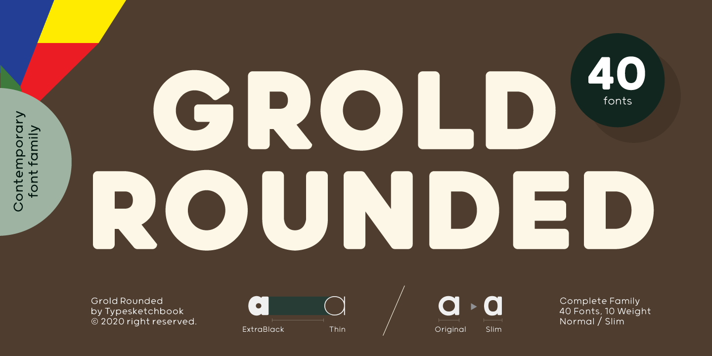 Пример шрифта Grold Rounded